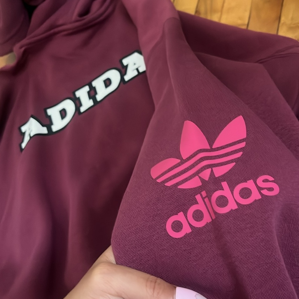 Adidas maroon hoodie